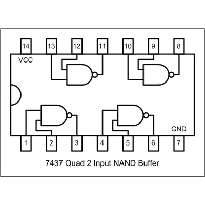 7437 Quad 2-Input positiver NAND-Puffer