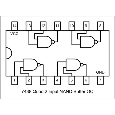 7438 Quad-2-Eingang-NAND-Puffer mit positivem Ausgang und Open-Kollektor