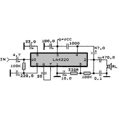 LA4220 Mono NF-Verstärker 3,5W
