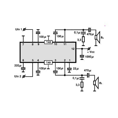 LA4558 Stereo NF Verstäker 2 x 2,4W