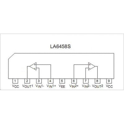 LA6458S Doppel Operationsverstärker SIL-9