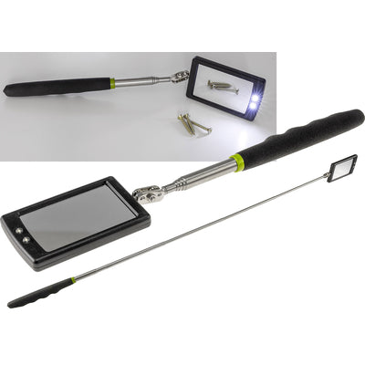 Teleskop Spiegel mit LED Beleuchtung Gesamtlänge 28-88cm