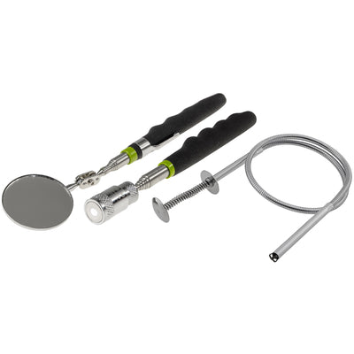 Pick up Teleskop-Tool Set Spiegel, LED mit Magnet,flexibel Greifer