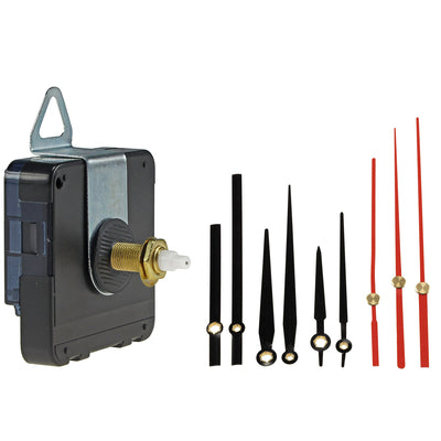 Funk-Uhrwerk DCF mit 3 Zeigersätzen aus Kunststoff, 25mm langer Schaft