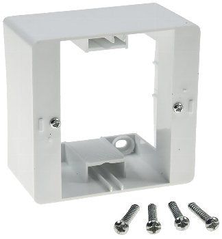 DELPHI Aufputz-Rahmen 80x80x45mm mit Montagebohrung weiß