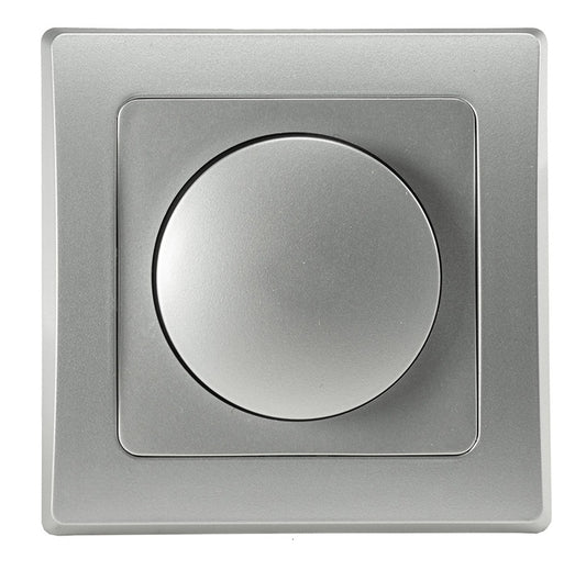 DELPHI Dimmer für LED Lampen 250V~/ 3-60W inkl. Rahmen UP silber
