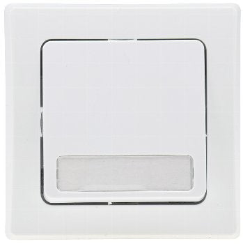 DELPHI Taster mit Namensschild 250VAC 10A inkl. Rahmen UP weiß