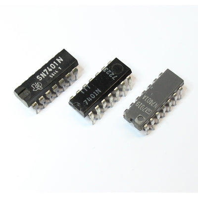 7401 4 NAND-Gatter mit je 2-Eingängen und Open-Kollektor Ausgängen