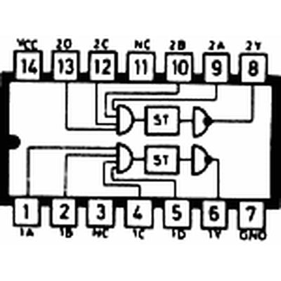 DM7413N 2 fach NAND-Gatter mit Schmitt-Trigger mit je 4-Eingänge