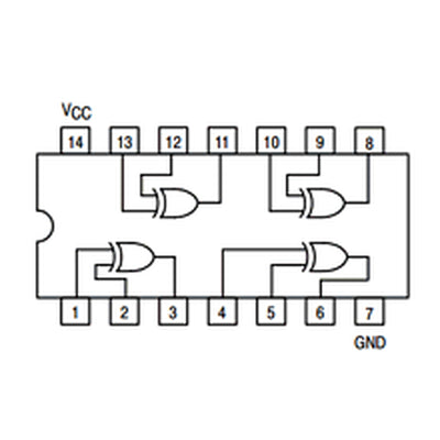 7486 Quad 2-Input Exklusiv-Oder-Gatter