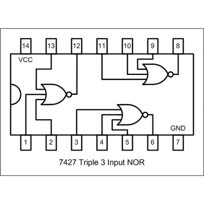 74LS27  3 NOR Gatter mit je 3 Eingängen