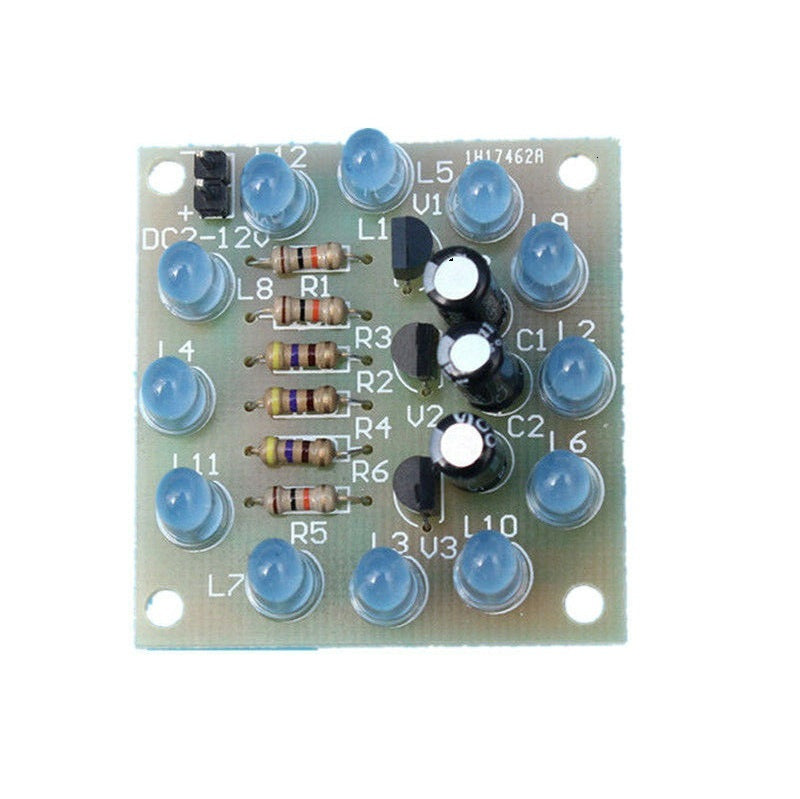 Lauflicht mit 12 blauen LEDs Bausatz