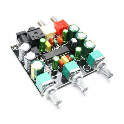 Aktive Klangreglung mit Lautstärkereglung, Höhen und Bässe