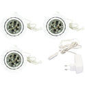 LED Einbaustrahler Set grün 3er Set inkl. Steckernetzteil