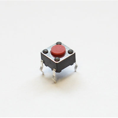 Mikrotaster TACT aus/(ein) 6 x 6mm Tastenhöhe 4,3mm rot THT