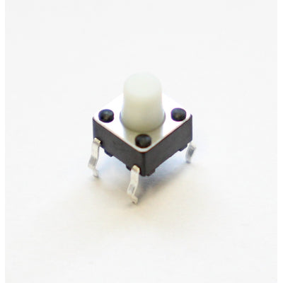 Mikrotaster TACT aus/(ein) 6 x 6mm Tastenhöhe 7mm weiß THT