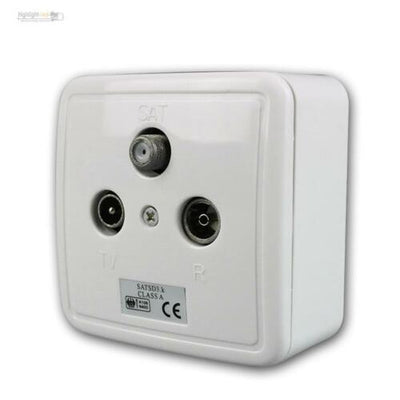 Antennendose 3 Loch Sat- Bk Einzel und Stichleitungsdose Ap/Up
